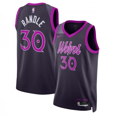 Canotte Uomo Minnesota Timberwolves Julius Randle Nike 2025-26 City Edition Nero Swingman